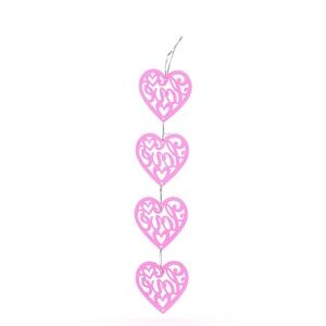 Pink Heart Hanging Decoration